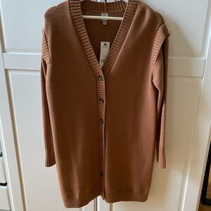 Brown Knit Sweater Dress